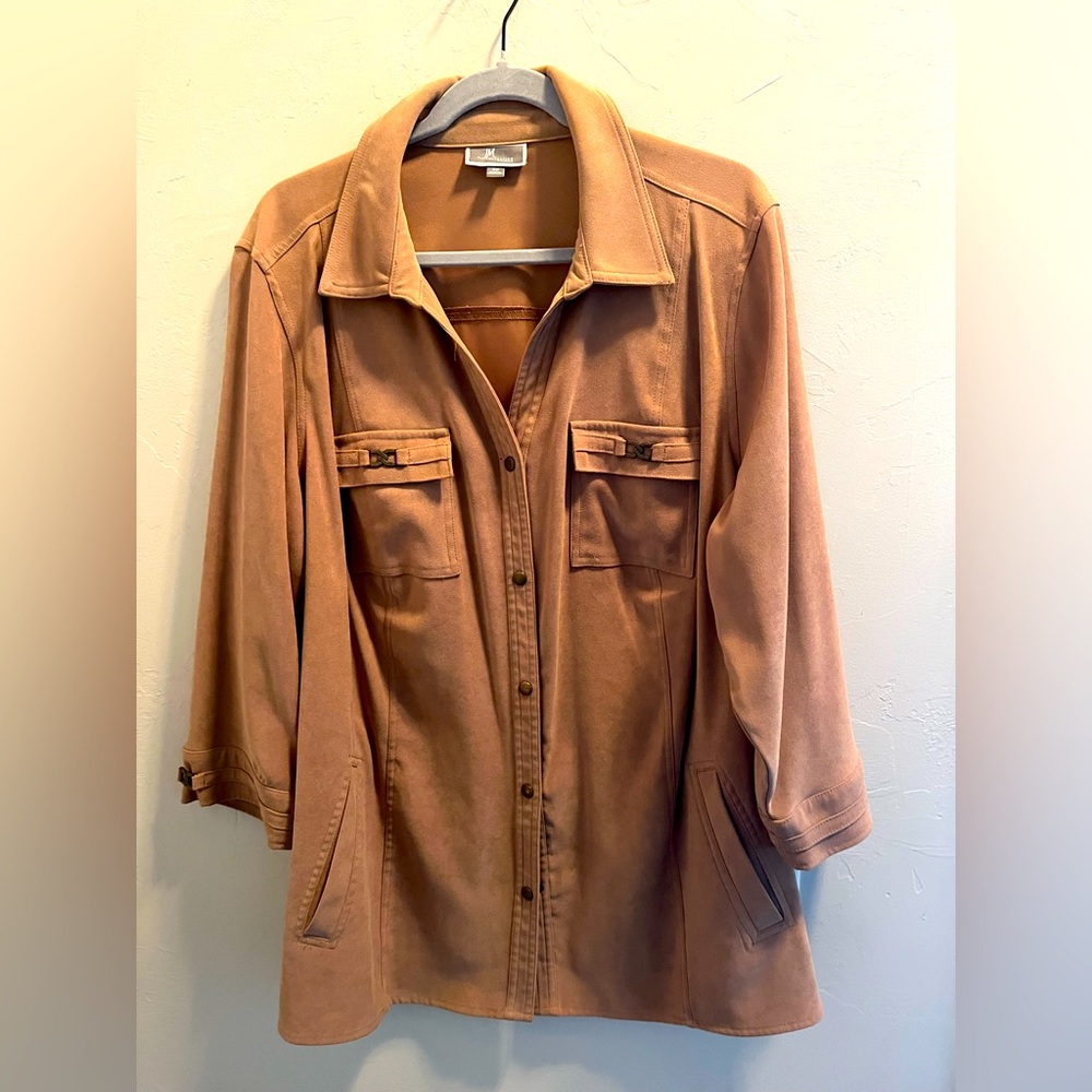 Faux Suede Top by JM Collection. 2X.